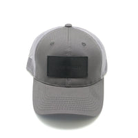 Play Hard Leather Patch Trucker Hat