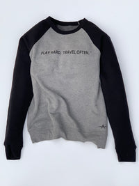 "Play Hard. Travel Often." Cloud 9 Graphic Sweatshirt