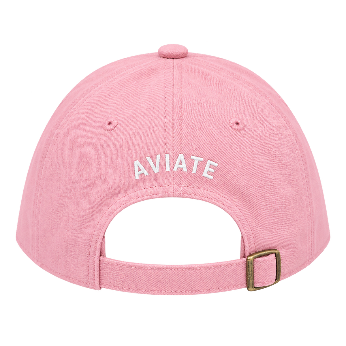 Pale Pink Adjustable Hat with White lettering
